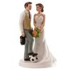 Figurine de Mariés Football - DEKORA - 18 cm - Résine - Blanc - Adulte