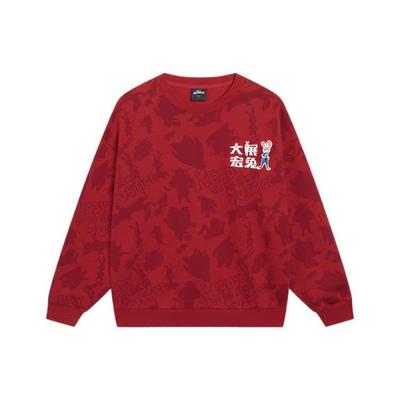 Li-Ning Толстовка унисекс с вышитым логотипом X Disney Zootopia Топы агатово-красного цвета AWDT537-1