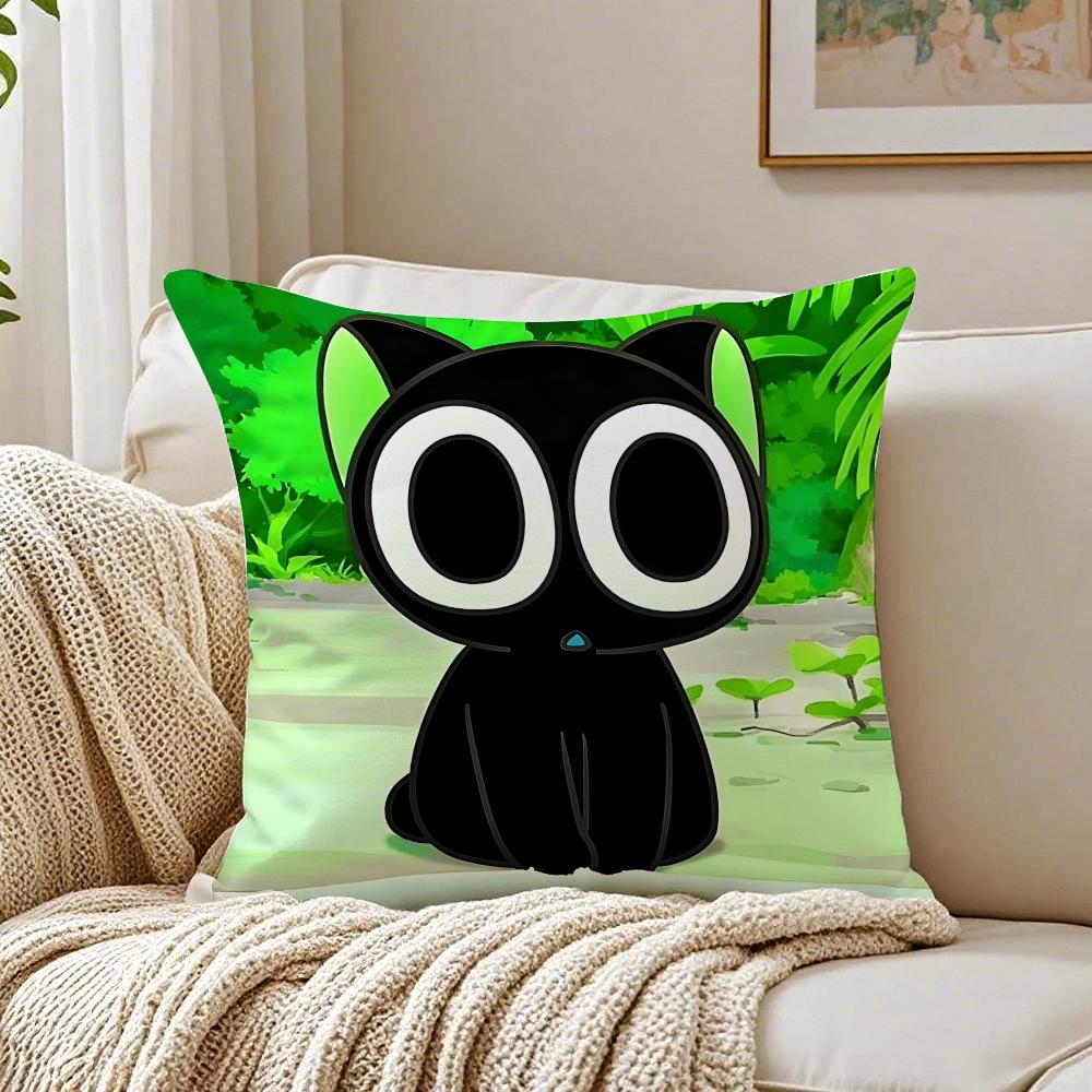 TThe Legend of Hei Cushion Cover Linen Pillowcase Soft for Sofa Bed Home Room Decor