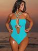 Bandeau Sexy Women One Piece Swimsuit Swimwear Female Hollow Out Biquini Monokini Swimming Suit Bathing Suit Beachwear