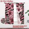 2D flat printing 2pcs Curtain Window Curtains Floral Zebra Stripes Digital Printed Polyester Drapes All Season Party & Holiday