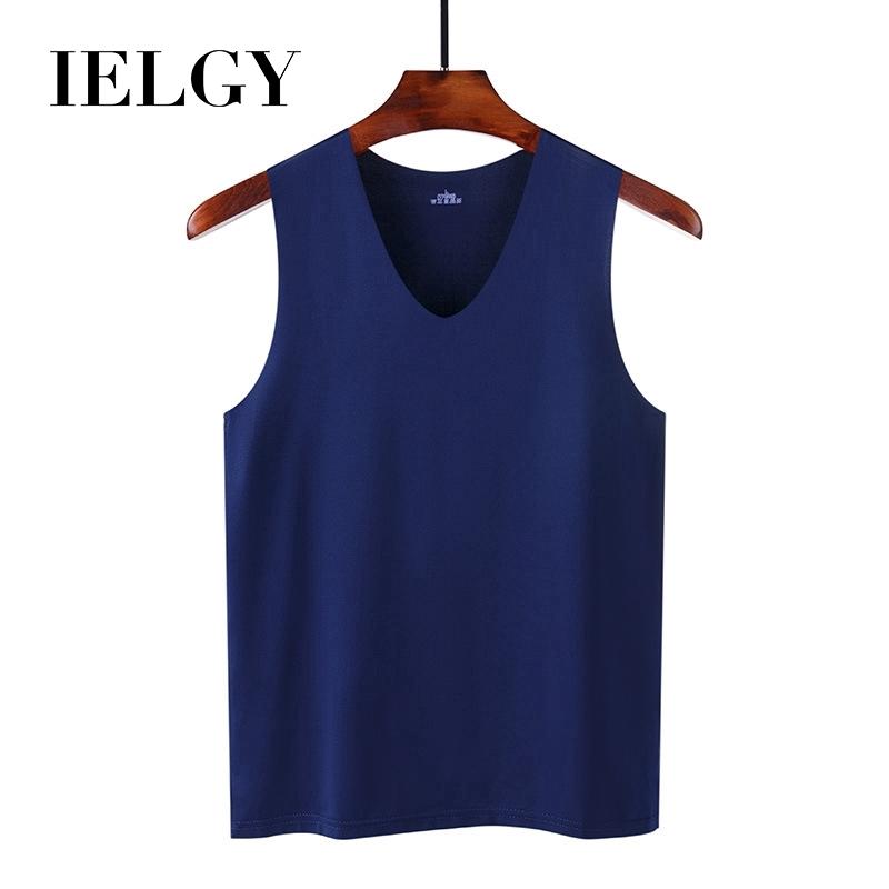 IELGY Мужской дышащий шелковый жилет для спорта и фитнеса