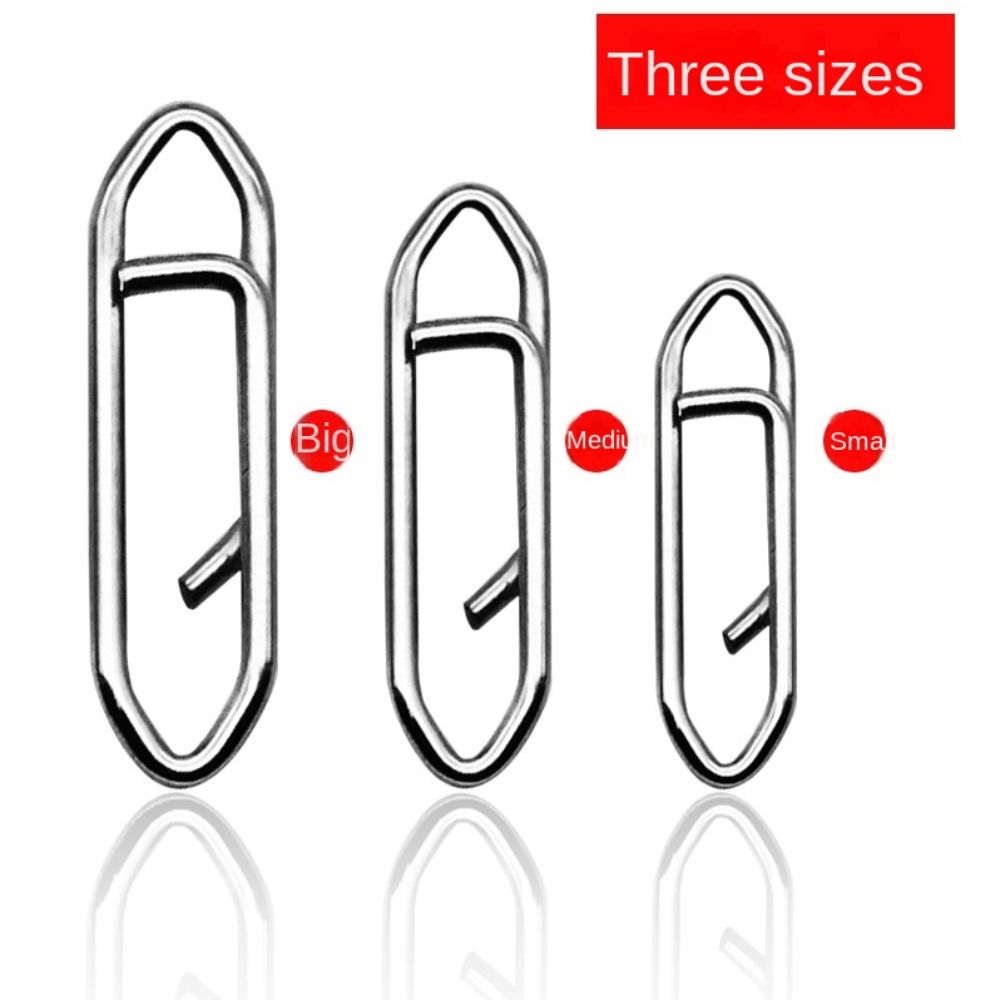 100 шт. рыболовная снасть из нержавеющей стали с подвесной защелкой, овальные разъемные кольца для ловли карпа