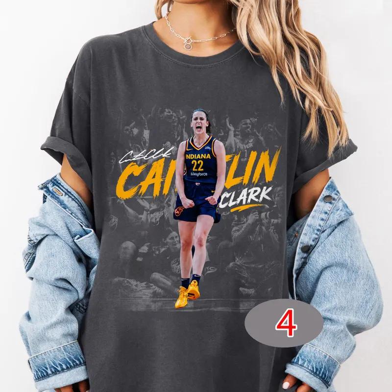 Comfort Colors Vintage Caitlin Clark Collage Shirt Indiana Womens Basketball Team Unisex Dyed Tshirt