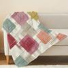Geometric Flannel Blanket: Thick Warm Soft Cozy Twin Size Blanket for Home Guest Room, Ideal for Halloween & Christmas