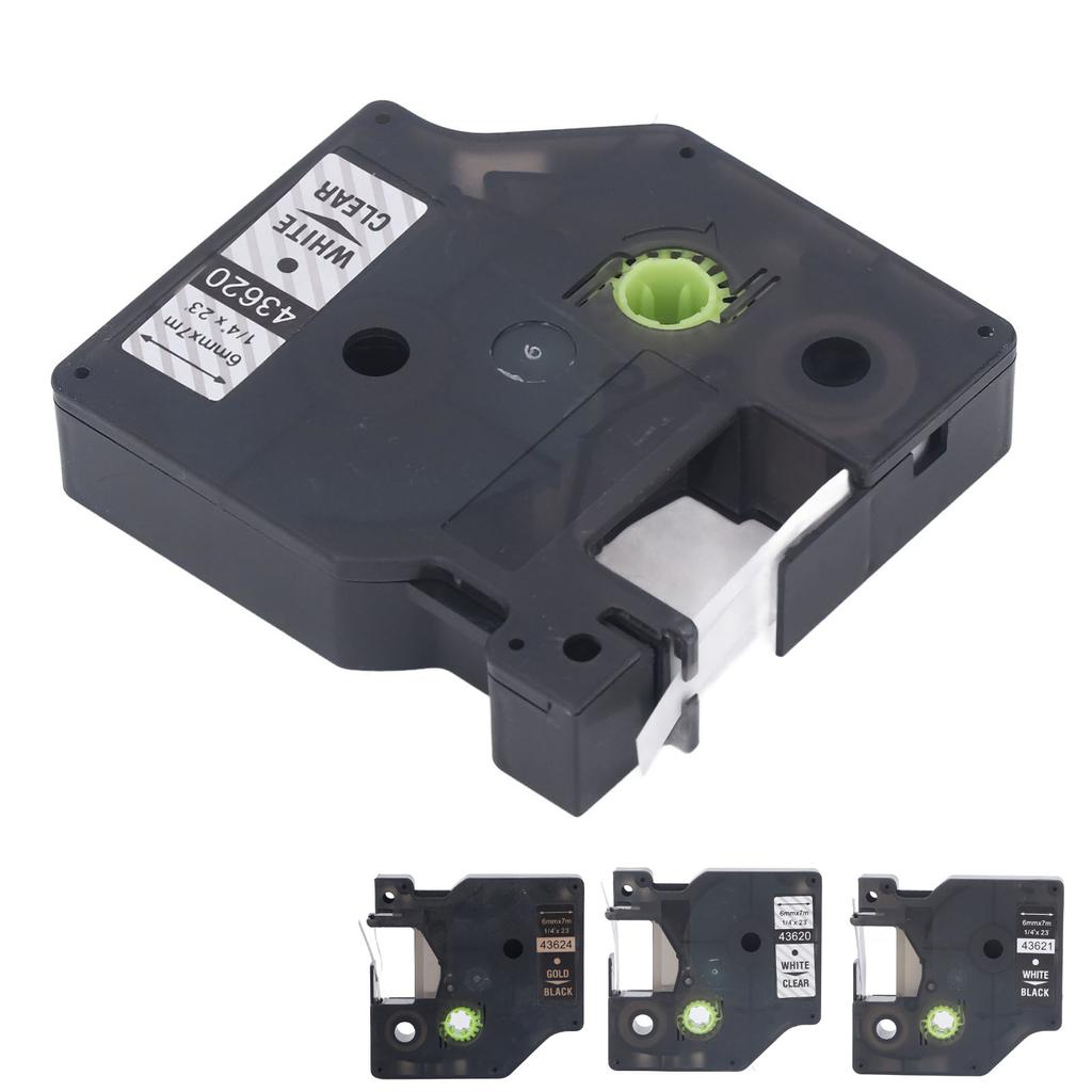 Лента для этикеток шириной 6 мм, длиной 23 фута, водонепроницаемая, маслостойкая, ПЭТ, прозрачная, для этикеток LMPC 16596 L