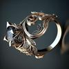 European and American fashion enamel relief ring, featuring a creative design and exuding a refined and luxurious aesthetic