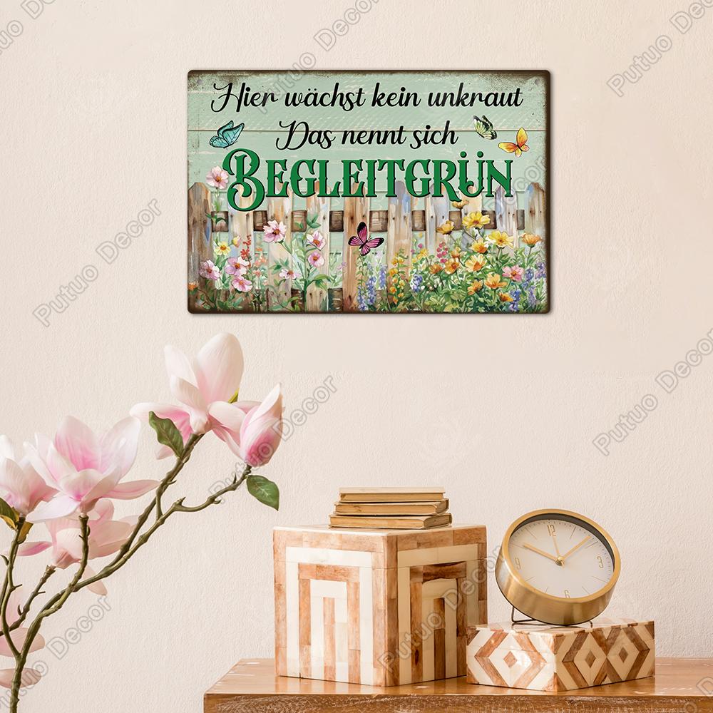 Putuo Decor 1 шт. Немецкий винтажный металлический знак, Настенный декор для семьи, фермерского дома, офиса, кофейни, Подарки для друзей, 7,9x11,8 дюйма