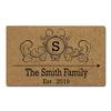 Family Name Personalized Doormat Rubber Wreath Letter Monogram Door Mat Non-Slip Entryway Rug Floor Foot Mats Home Decor