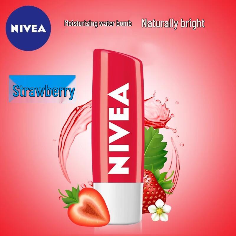 NIVEA Strawberry Lip Balm 4-Pack