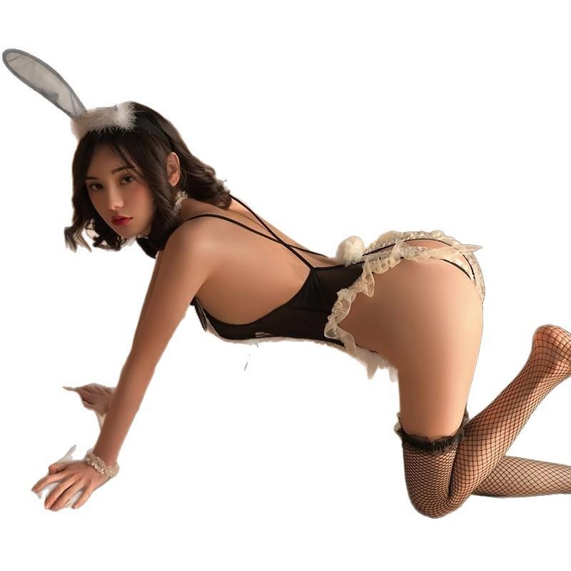 The new bunny girl open crotch onesie passion fun underwear sexy temptation avoid gathering small breasts show big Sao uniform