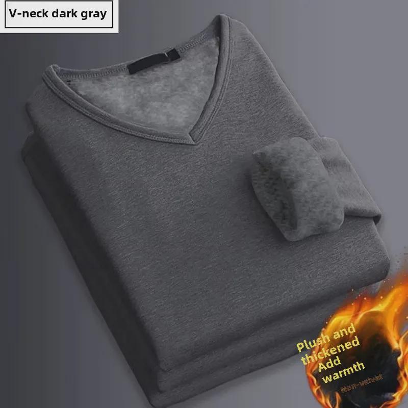 Мужская зимняя термобельё 2024 года из утеплённого бархата — большой размер, можно носить как верхнюю одежду