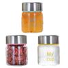Glass Storage Jar Clear Glass Food Storage Containers with Lid Stackable Kitchen Canisters for Candy Spice Rice Sugar Flour Nut