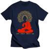 Cartoon Men Funny T Shirt Let That Shit Go Buddha Version Women T-shirt Men O-neck Short Sleeve Cotton Best Selling Round Neck