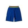 Li Ning Paris Fashion Week Runway Series Color Block Sport Shorts Men Shorts Deep-Blue AKSQ145-1