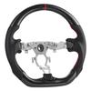 Steering Wheel for 2008-2020 Nissan 370Z, Carbon Fiber Steering Wheel D-Shaped Flat-Bottom, Leather Grip with Non-Slip Texture & Precise Stitching,