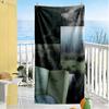 Gothic Illustrations Personalized Text Beach Towel Super Soft Microfiber Quickdry Fabric