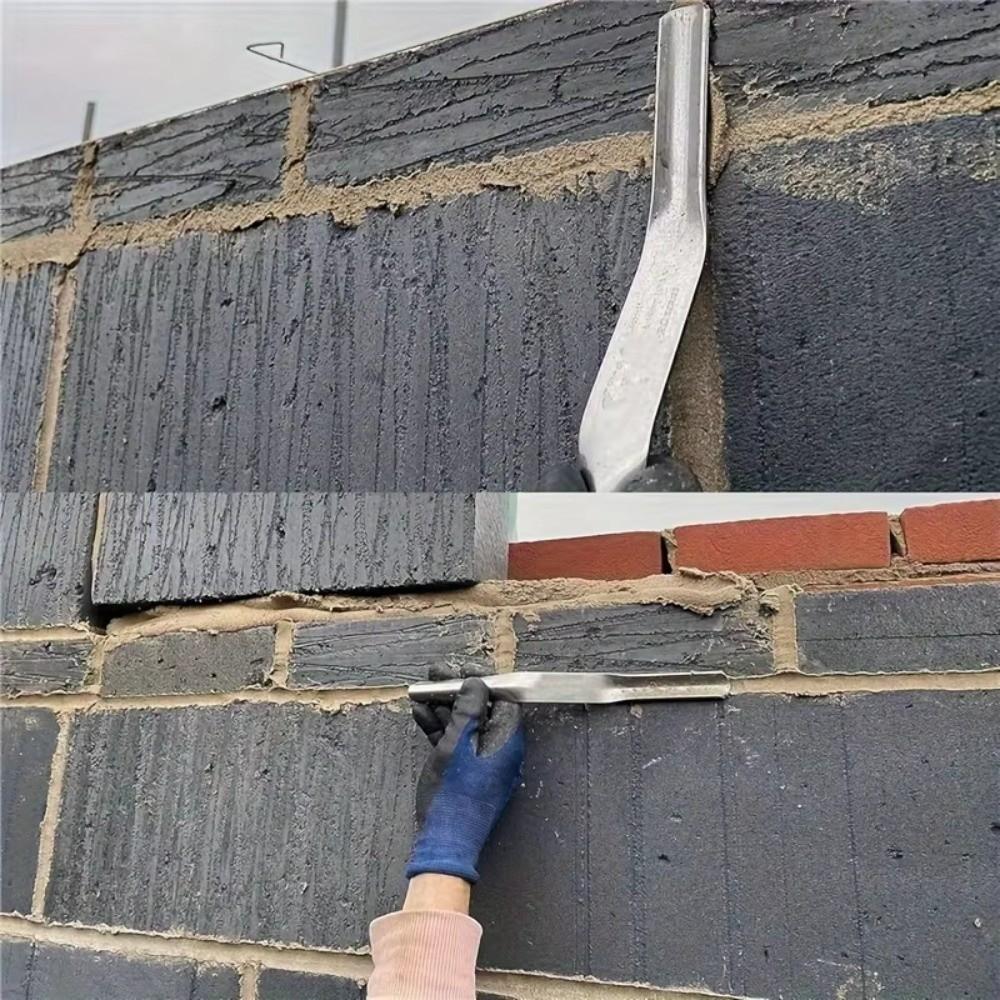 DIY Tool Brick Jointer Tool Double Ended 1/2 Inch Head Grout Caulking Tool Stainless Steel 5/8 Inch Head Mortar Bricklaying Tool