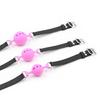 Bondage Restraint Sex Toys Silicone Ball Mouth Gag with Air Hole and Adjustable