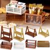 Doll House Furniture Dollhouse Storage Box Wood Mini Storage Rack Dollhouse Decoration