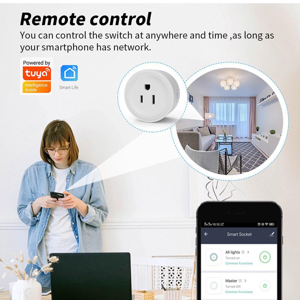 Умная розетка Graffiti WiFi: Розетка с Bluetooth-пультом и голосовым управлением Alexa