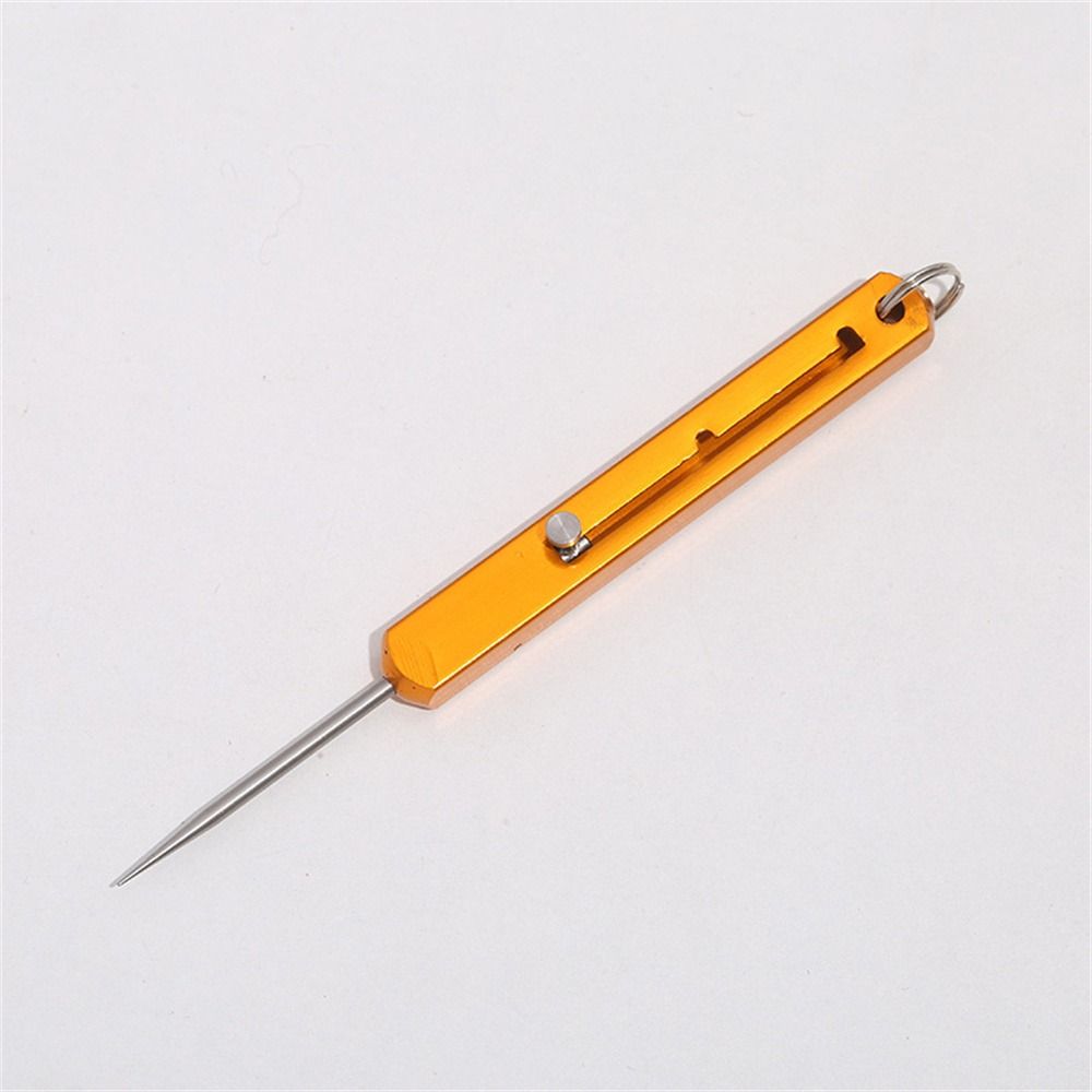 Telescopic Titanium Toothpicks Push-pull Fruit Toothpick Convenient Metal Toothpick Camping Tool