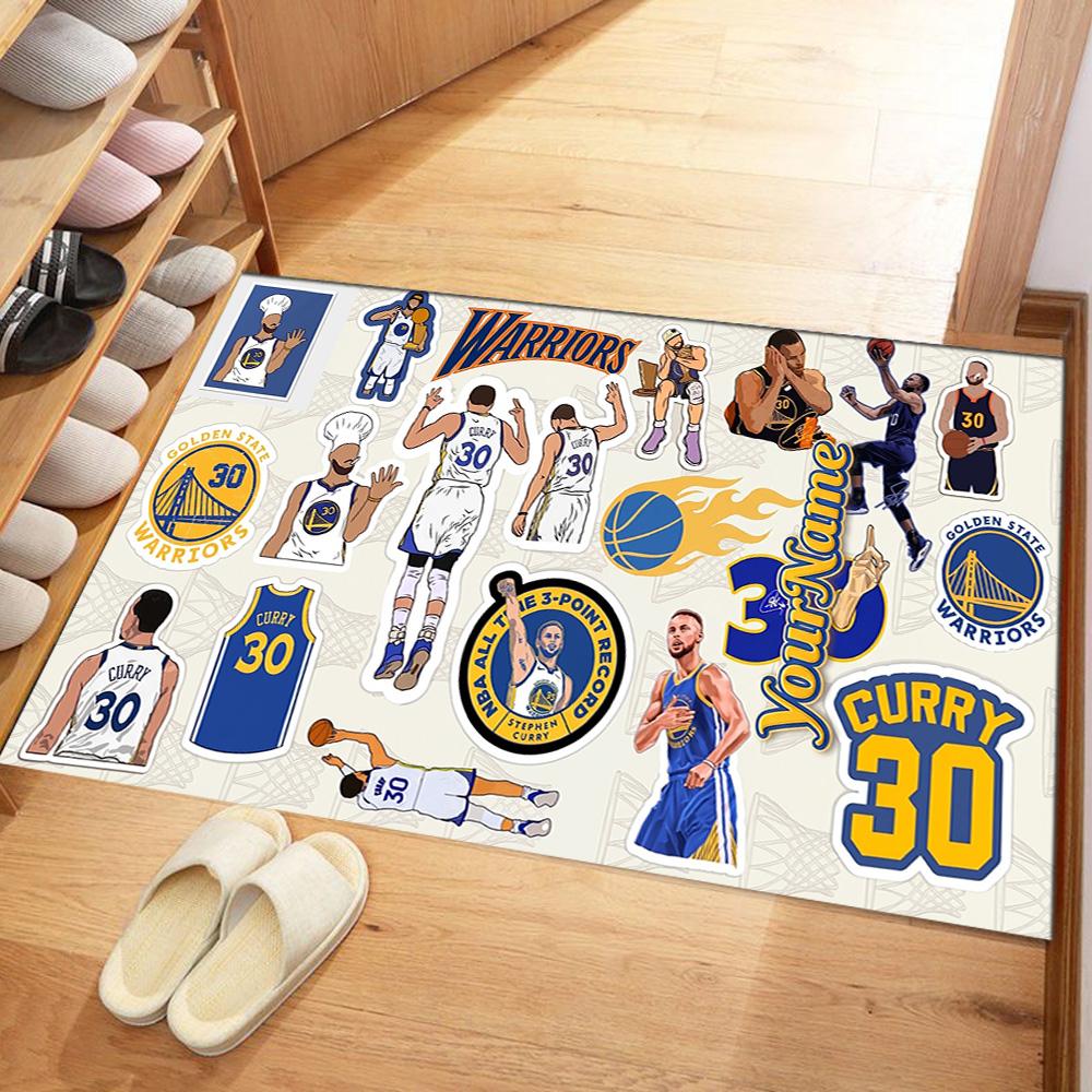 Curry Personalized Name Floor Mat Suitable For Game Room Dormitory Foyer Hallway Antislip Rug Office Home Decor