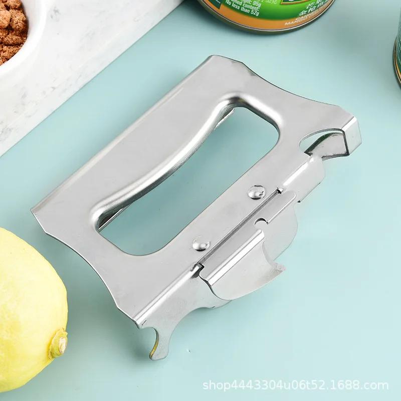 Открывалка для пивных бутылок, нержавеющая сталь, железный нож для консервных банок, противоскользящий многофункциональный открывалка для бутылок, простая бытовая кухонная утварь