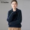 Fanzhen Women's Heavyweight Cashmere Silk Turtleneck Sweater