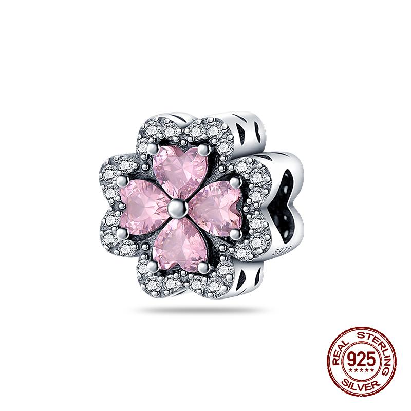 925 Sterling Silver Butterfly Tulip Iris Flower Charms Beads Fit 925 Original Bracelets Fine DIY Valentine Jewelry Gifts