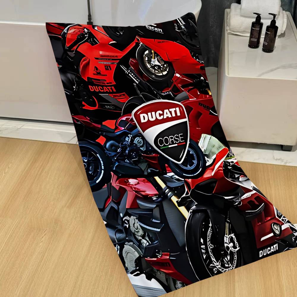D-Ducaties Логотип Мотоцикла Микрофибра Пляжное Полотенце Впитывающее Быстросохнущее Мягкое Йога Плавание Курорт Альпинизм Полотенце