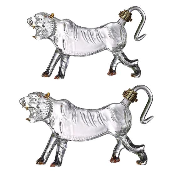 Хрустальный декантер для виски Tiger Термостойкий Ручной работы Ликер 500/1000 мл Декантер Уникальный декантер для алкоголя Подарок для вина Виски Рома