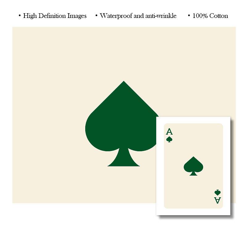 Забавный постер на холсте Lucky You, модный ретро-зеленый постер с тузом, настенное искусство, скандинавский покер, картина для спальни, гостиной, домашний декор