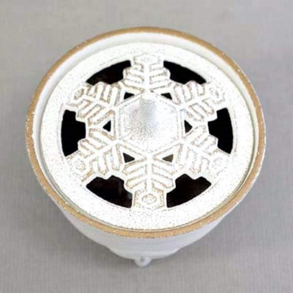 Iwachu Incense Dimensions x Nanbu Designer Accessory Burner, Yuki, Gold/Linen, (cm) 8.5 H9, 29214, Ironware,