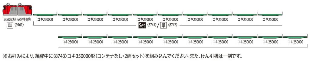 Габарит TOMIX N тип Koki 250000 без контейнера, комплект из 2 вагонов 8741 Железнодорожная модель Грузовой вагон