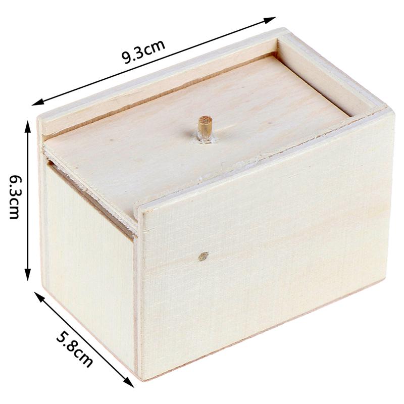 Funny Wooden Spider Box Hidden In Case Joke Gag Toy Halloween Gift
