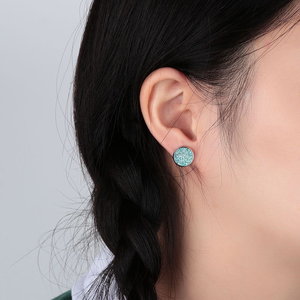 6 пар/набор Уникальные серьги-пусеты из натурального камня аметиста, хрусталя и кварца с друзой