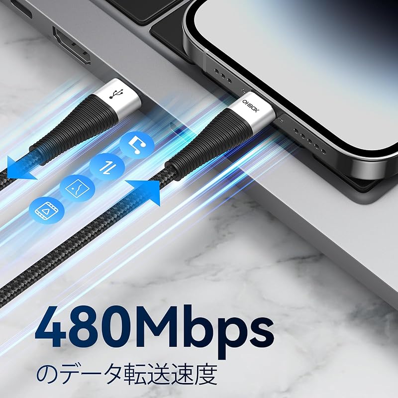 USB Type C Cable 1M C To Cable PD Compatible 100W Fast Charging Type C Prevention of Disconnection USBC iPhone16/15 Series, iPad Mini/Pro, Galaxy