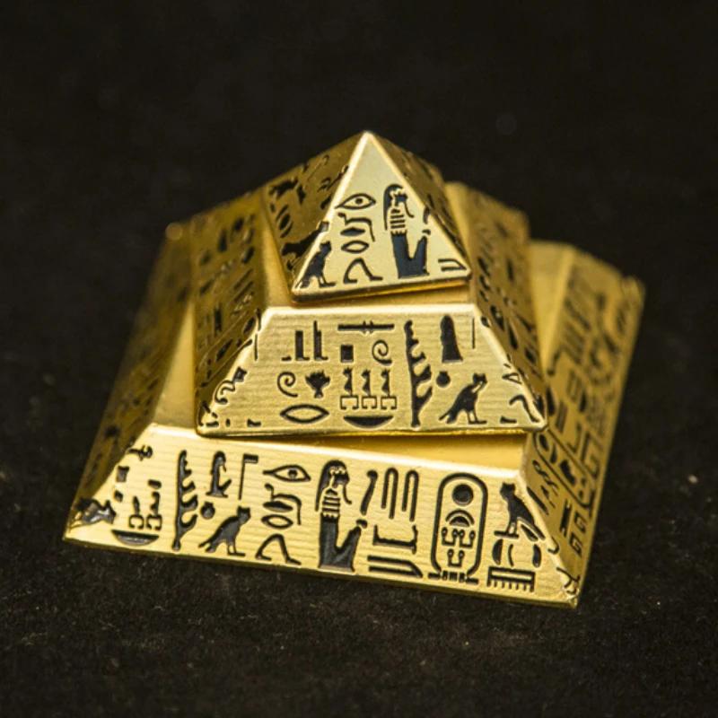 Пирамида кончик пальца гироскоп настольное украшение древнеегипетский металл ретро анти-тревожный спиннер игрушки для детей взрослые