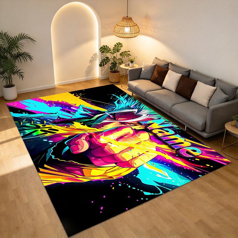 Custom Name Super Hero Gamer Carpet Rug for Bedroom Living Room Home Sofa Decoration,Office Home Decor Game Large Decor Floor Mat