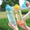 650ML Transparent&Portable Leak-proof Shaker Sports Water Bottle with Lid For School Gym Travel Girl Boy BPA Free