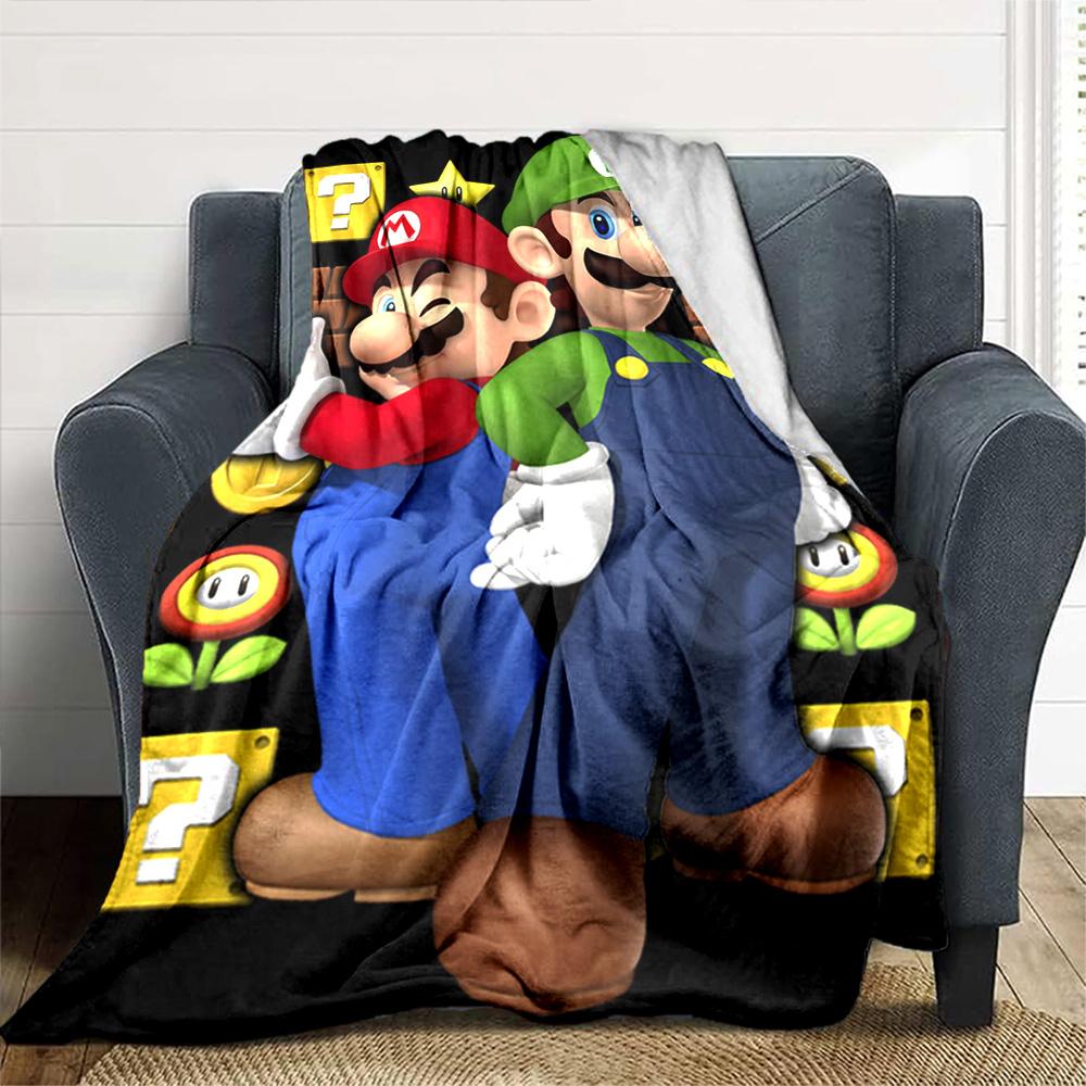 Фланелевое одеяло Mario Luigi Adventure, супермягкое, теплое, уютное, для дивана, кровати, офиса, путешествий, всесезонное, домашний декор, подарок