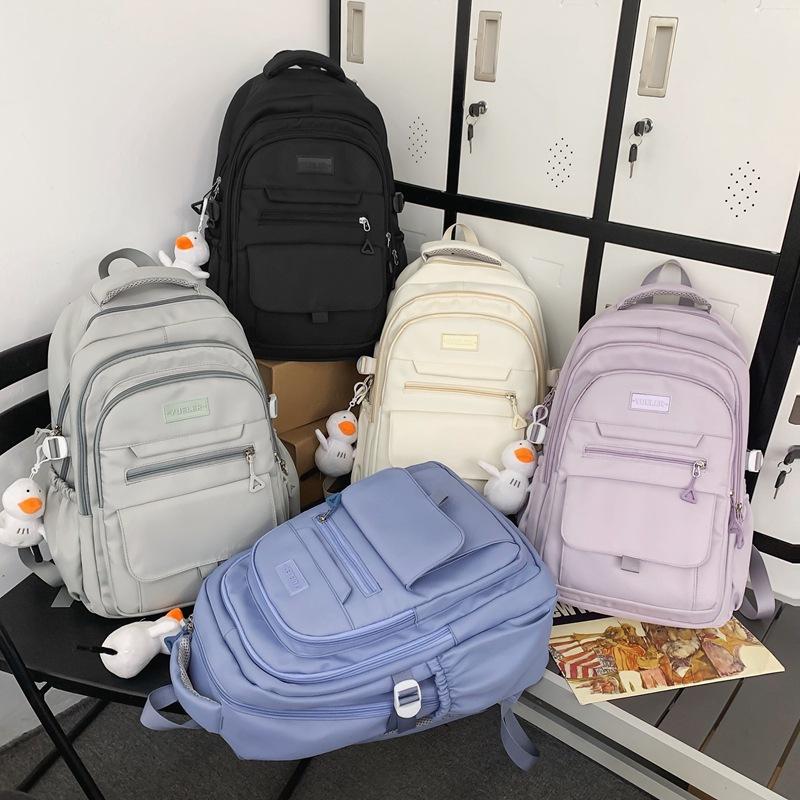 Schoolbag Tooling School Bag Female College Student New Fashion Large Capacity Computer Backpack Lightweight Backpack Men's Travel Bag Trend