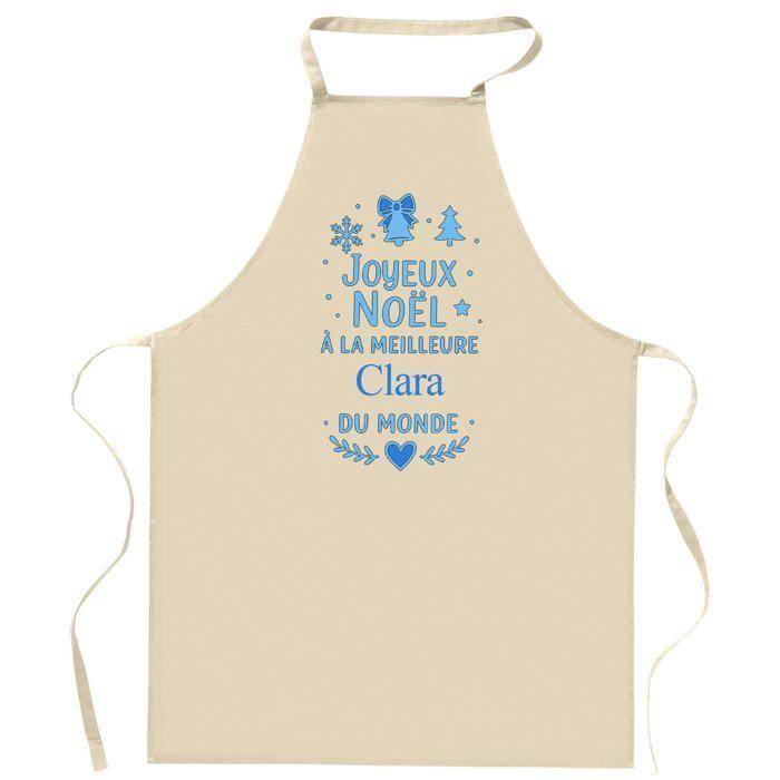 Tablier de cuisine - Planetee Joyeux Noël Clara - Motif Noël - Coton résistant - Impression Made in France