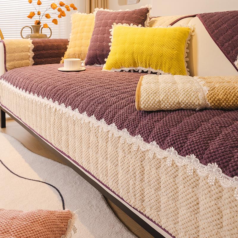 Подушка для дивана осень и зима, новый зимний плюшевый чехол для дивана, высококачественный подлокотник, защитный корпус