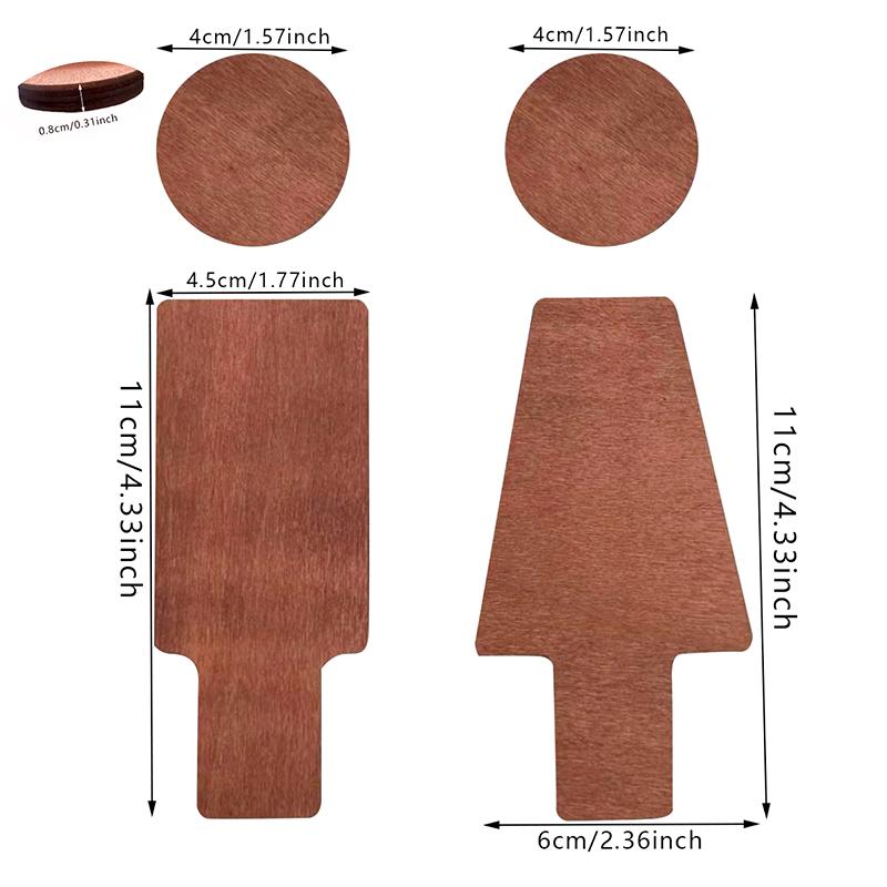 1 Set Wooden with Adhesive Backing Restroom Sign Toilet Decor Male & Female NEW Bathroom Wall Decor Toilet Sign