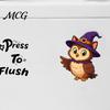Self-adhesive Toilet Decal Sticker, Self-Adhesive Waterproof PVC Halloween Decal, Owls No Glue Sticker Ghosts Black Cats Skeletons Flushing