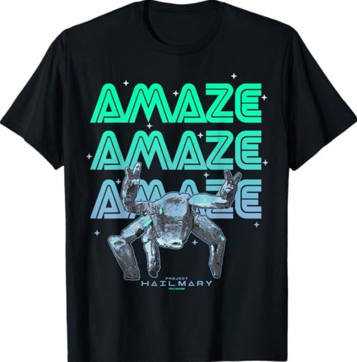 Project Hail Mary Amazing Rocky The Alien Neon Portrait Graphic T Shirts