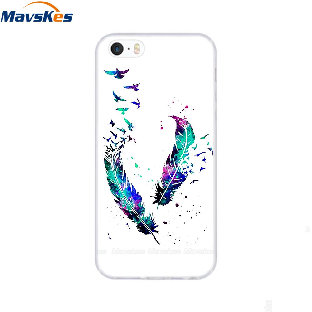 Мягкий чехол из ТПУ для iPhone 4 4s 5 5s SE 6 6s милый мультяшный кот цветок модный силиконовый чехол-бампер для телефона полная защита