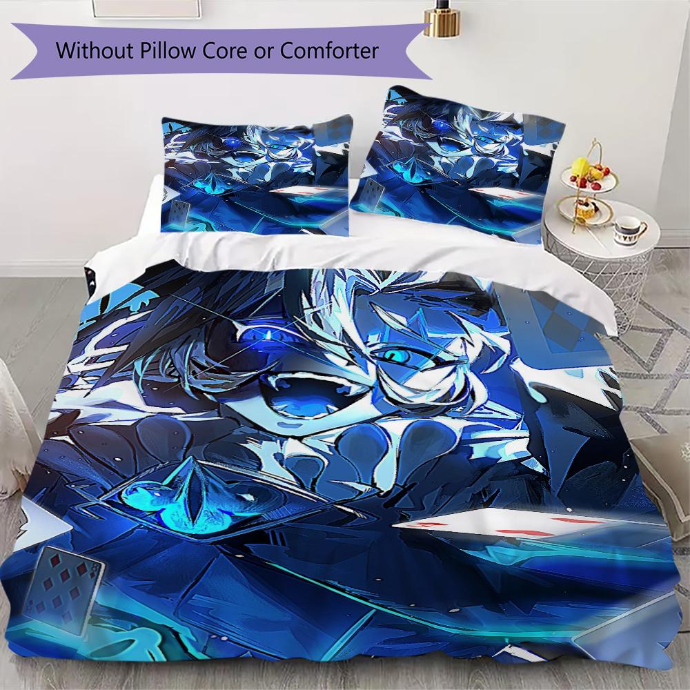 Shadow Milk Cookie Pattern Bedding uilt Set uilt Cover Pillowcase Home Decoration Birthday Gift (1 * duvet cover + 2 * pillowcase without core)150